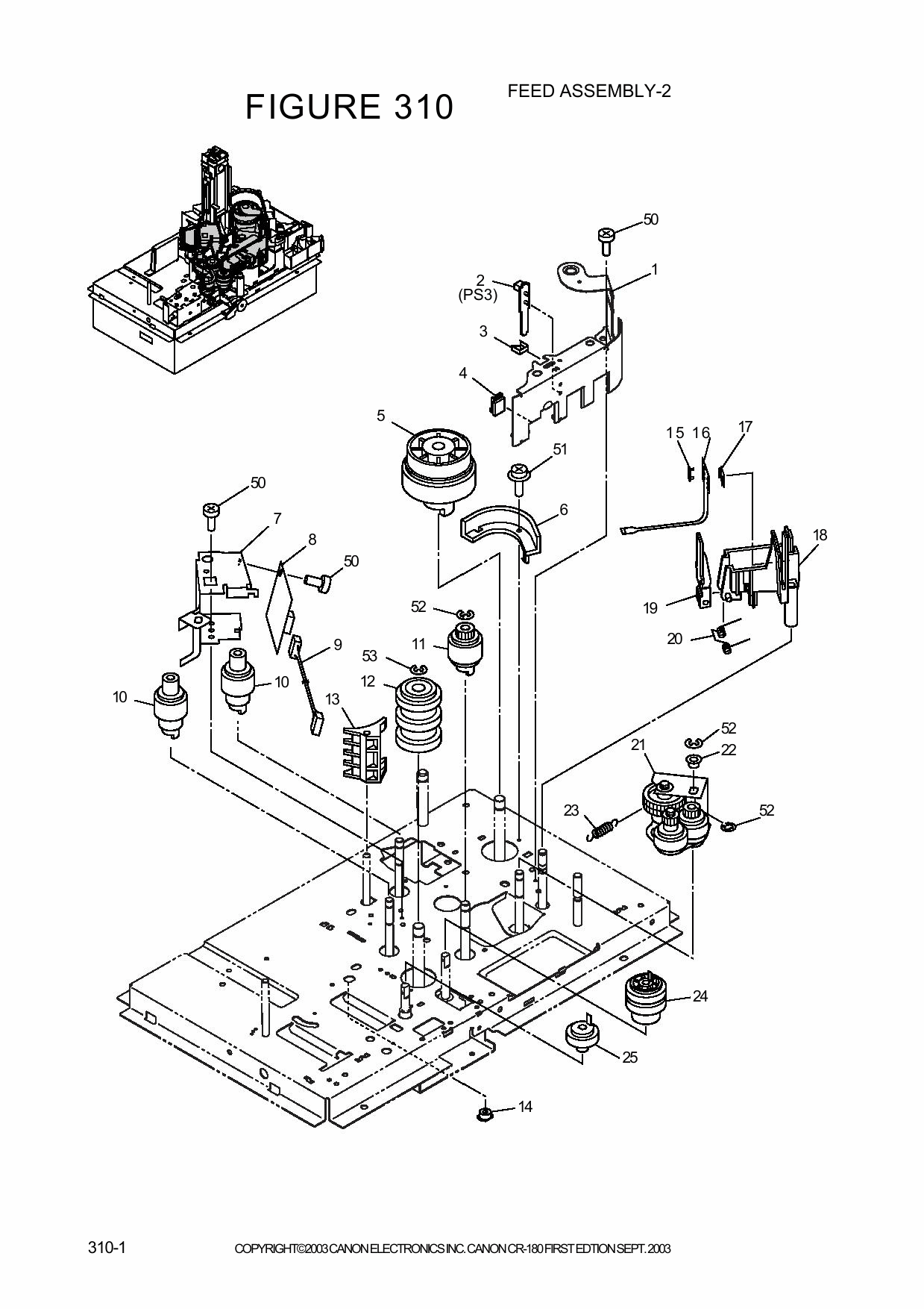 Canon Options CR180 DocumentScanner Parts and Service Manual
